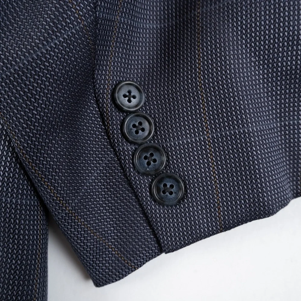 CORNELIANI blue Virgin Wool Silk blend blazer size US 46R / 56R Italy